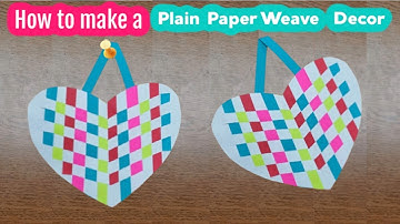 How to do Plain Paper Weave