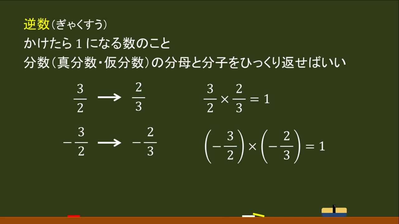 中１数学 正負の数 逆数 オンライン無料塾 ターンナップ Youtube