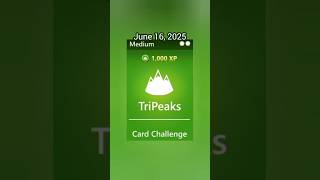 Microsoft Solitaire Collection : Daily Challenge June 16, 2025 - Medium TriPeaks screenshot 3