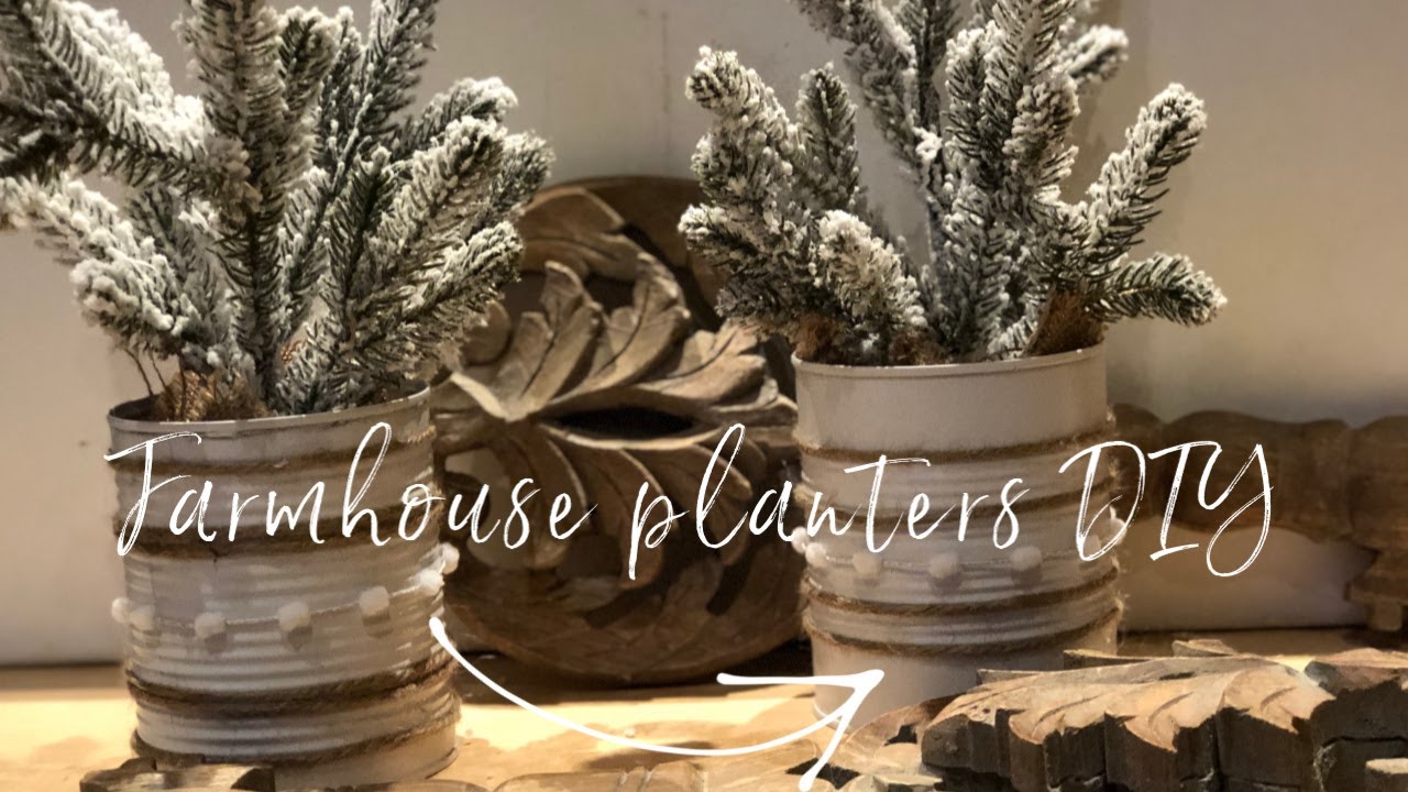 Farmhouse decor IDEAS UNDER $1. PLANTERS DIY