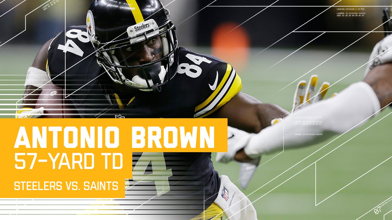 Antonio Brown's Speedy 57-Yard TD from Ben Roethlisberger! | Steelers vs. Saints (Preseason) | NFL