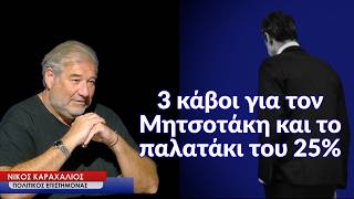 Οι 3 κάβοι που πρέπει να περάσει ο Μητσοτάκης και το παλατάκι του 25%! Νίκος Καραχάλιος