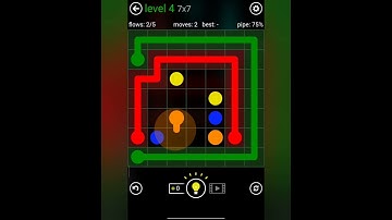 Flow Free Classic Pack 7x7 Level 4– Medium Puzzle Solve #shorts #puzzle #level #gameplay