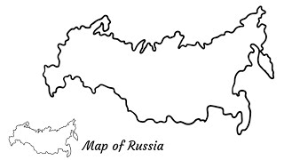 Draw Russia | How to Draw Russia | Draw Russia map | Draw Russia step by step