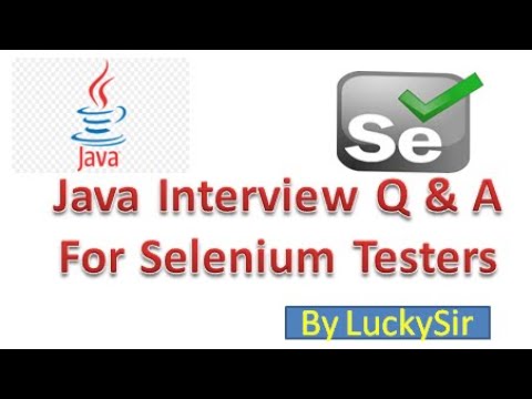 Java Interview Questions and Answers for Selenium Tester - YouTube