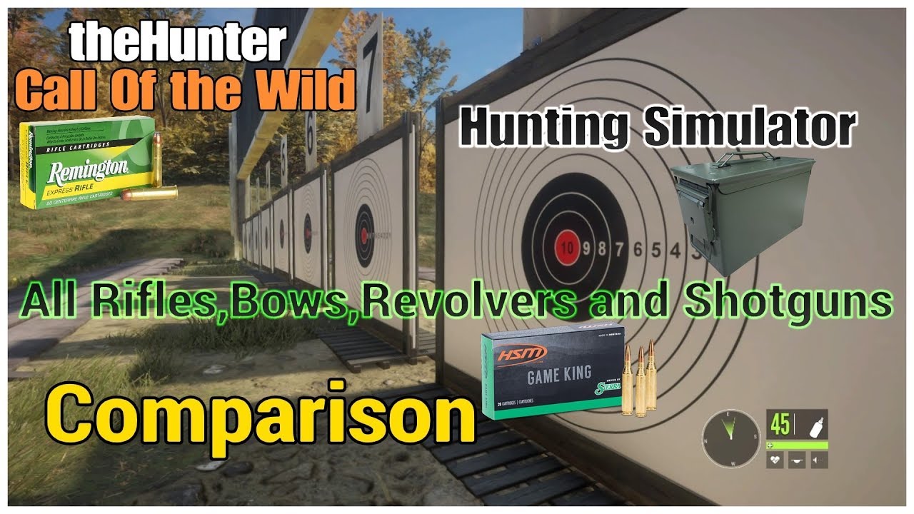 Comparison theHunter Call Of the Wild vs Hunting Simulator all