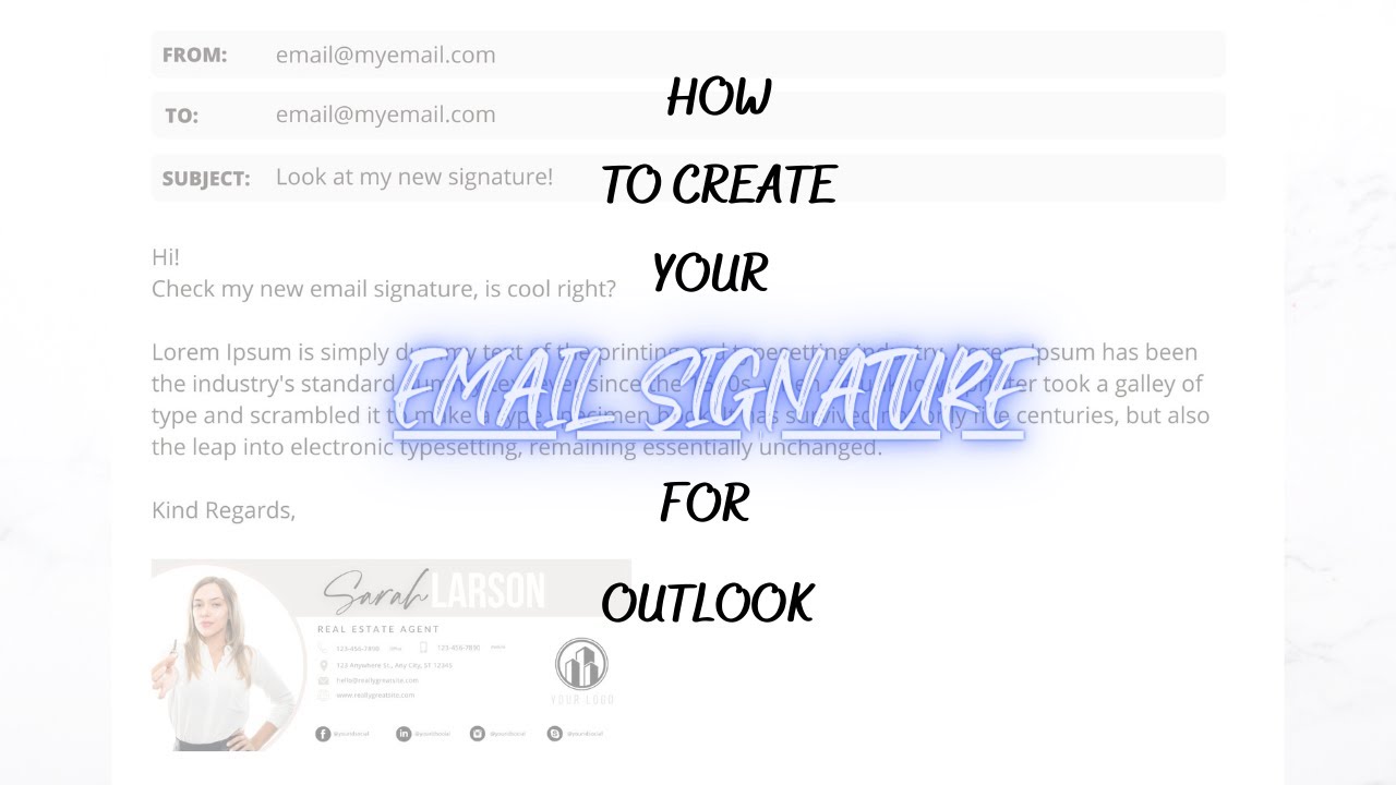 How to create your email signature for outlook