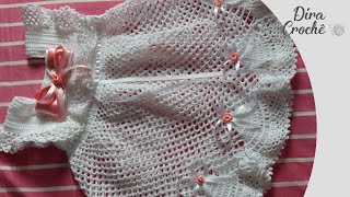 vestido para batizado em croche