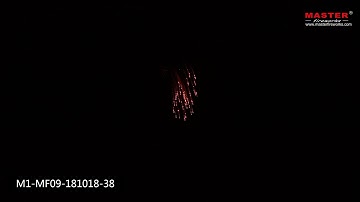 5 Inch Red Strobe Willow Waterfall Display Shell Fireworks For Pyrotechnics