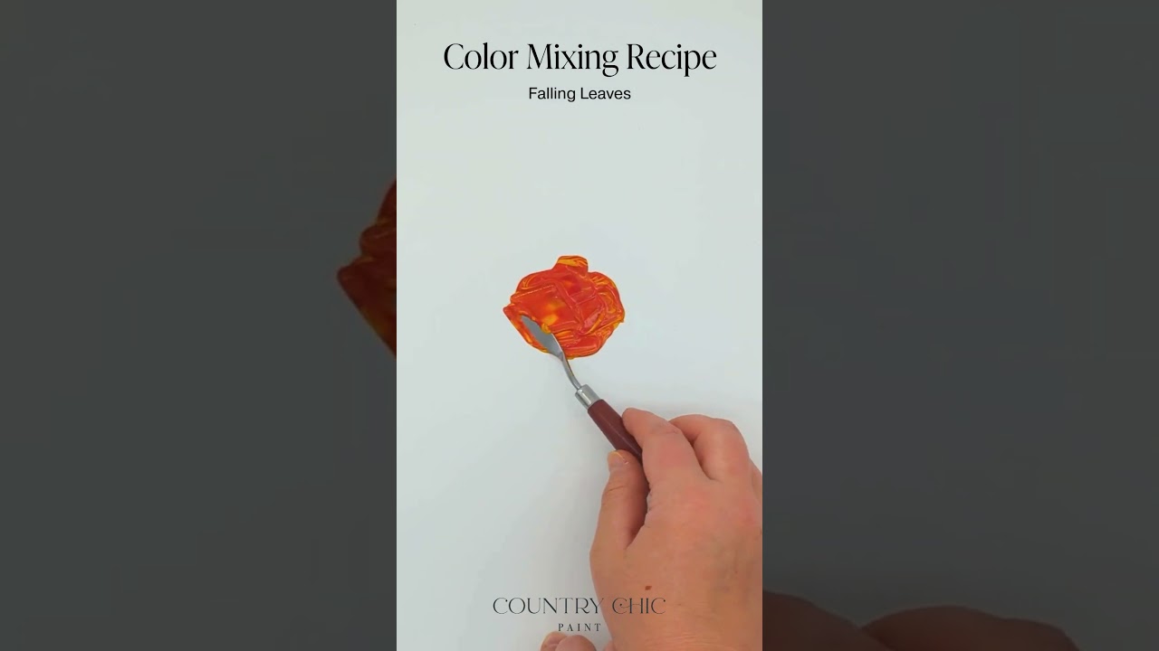 Paint Color Mixing Recipe | Falling Leaves - Burnt Orange 