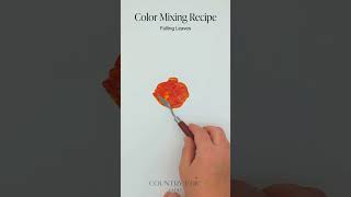 Paint Color Mixing Recipe | Falling Leaves - Burnt Orange #colormixing #paintmixing #chalkpaint
