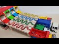 Marble Run Race☆HABA Slope ＆ Color Garage Dump Truck, Garbage Truck