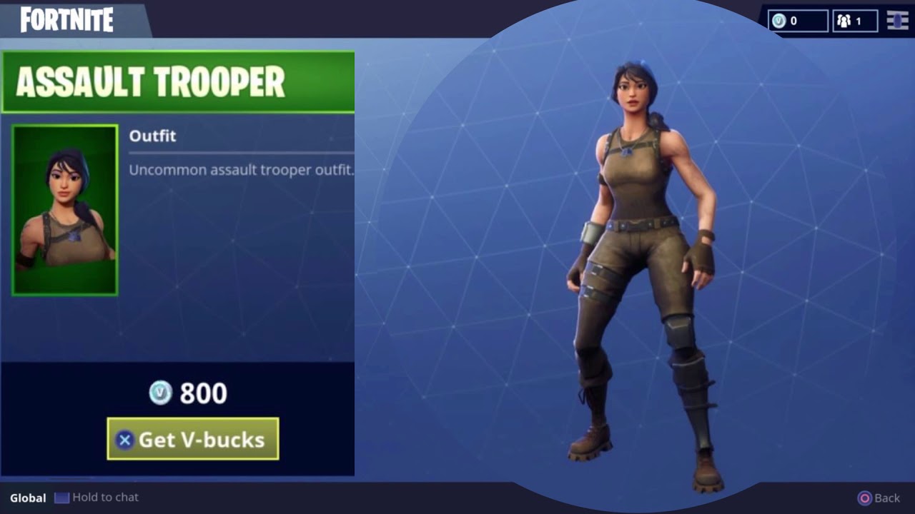 Uncommon Assault Trooper Outfit Character Skin for Fortnite Battle Royale - 