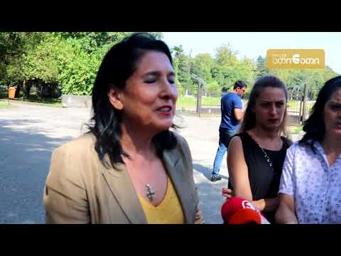 პრეზიდენტობის კანდიდატი სალომე ზურაბიშვილი ზუგდიდში იმყოფებოდა
