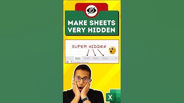 🤯 Super Trick to Hide Excel Sheets that can