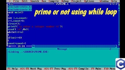 C program to check whether the given number is prime number or not using while loop