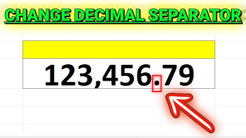 How to Change the Decimal Separator in Excel