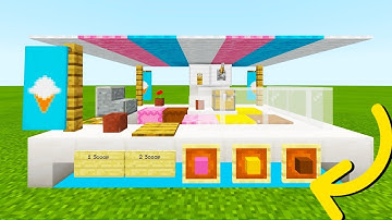Minecraft Tutorial: How To Make A Ice Cream Stand "2019 City Tutorial"