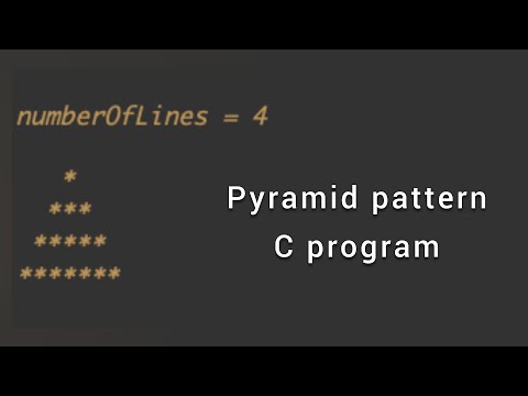 Interview program - 3 | Pyramid pattern | C program