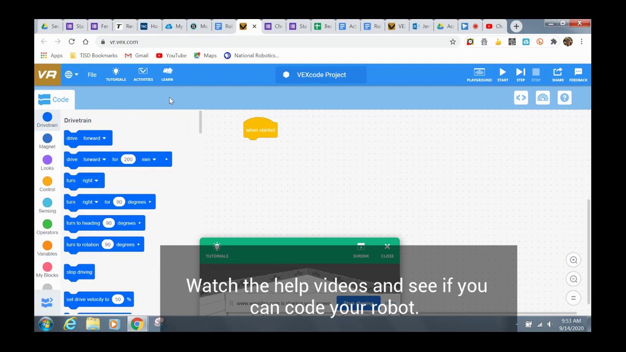 Robotics I Robotic Vacuum VEXcode VR - YouTube