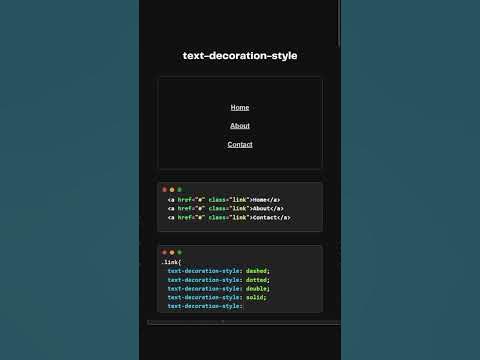 Text-Decoration-style | CSS | CSS & HTML - YouTube
