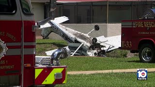 2 women rushed to hospital after small plane crashes near North Perry Airport in Pembroke Pines
