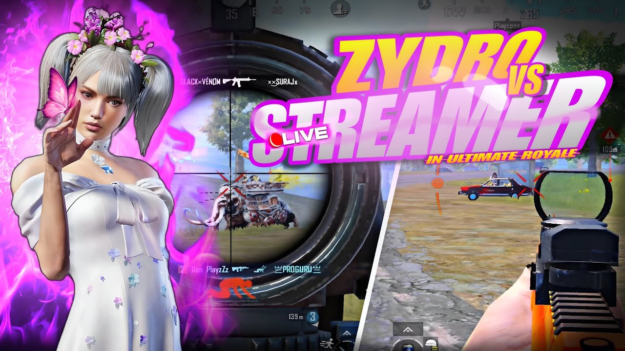 STREAMER called me H@CKER 🤯 Zydro Playz vs Streamer Solo vs Squad Conqueror Lobby Gameplay | BGMI