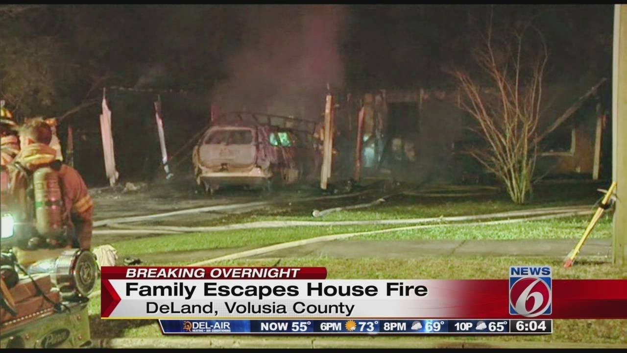 Family escapes house fire - YouTube