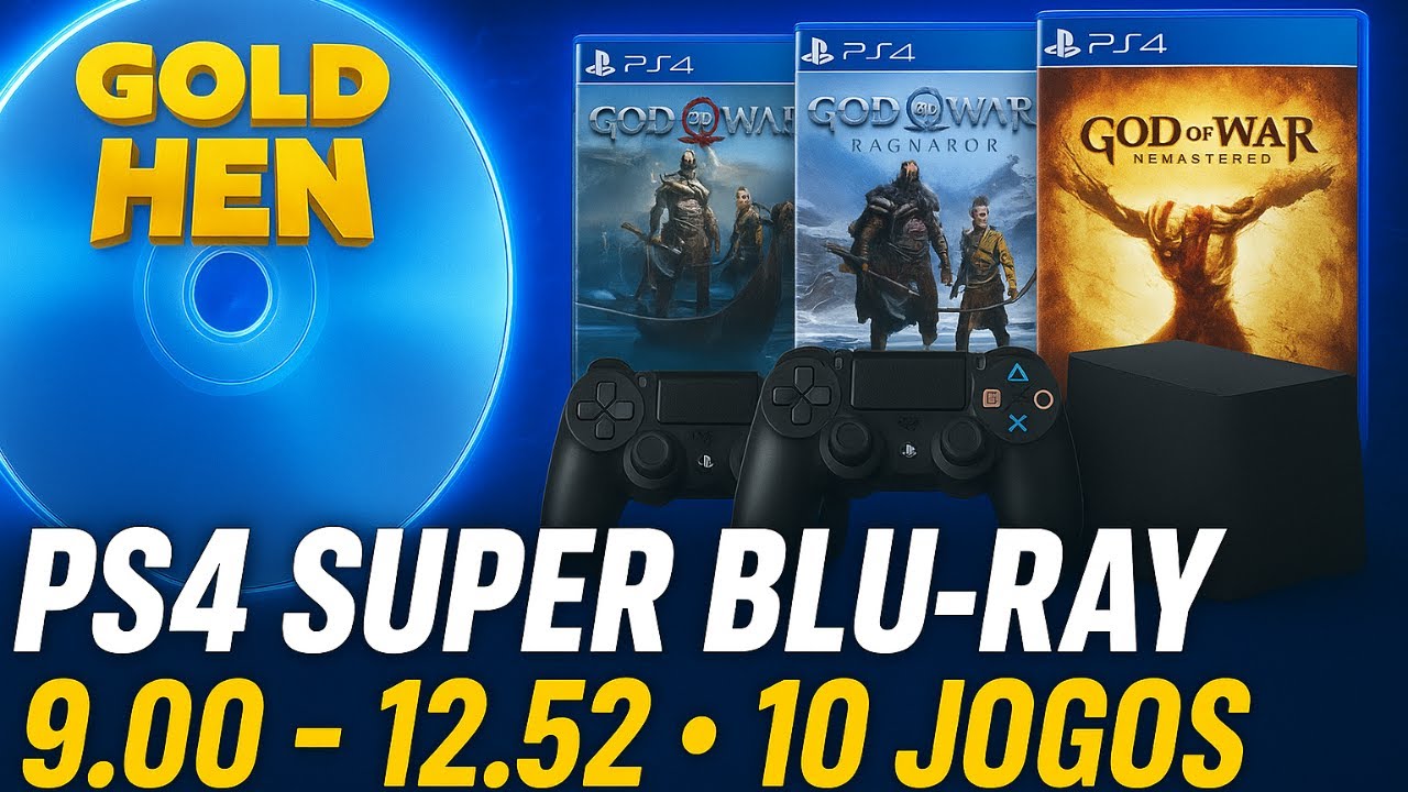💿 Super Blu-ray PS4 Desbloqueio 9.00 a 12.52 BRINDE 10 Jogos