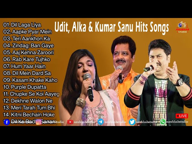 Hindi Melody Songs | Kumar Sanu, Alka Yagnik & Udit Narayan | Superhit Song #90severgreen #bollywood class=
