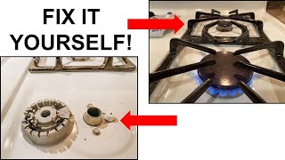 GAS STOVE BURNERS BURNING LOW - FIX IT YOURSELF!