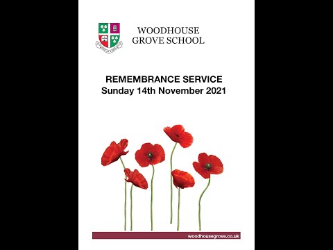 Remembrance Day Service, Woodhouse Grove Chapel 14th November 2021