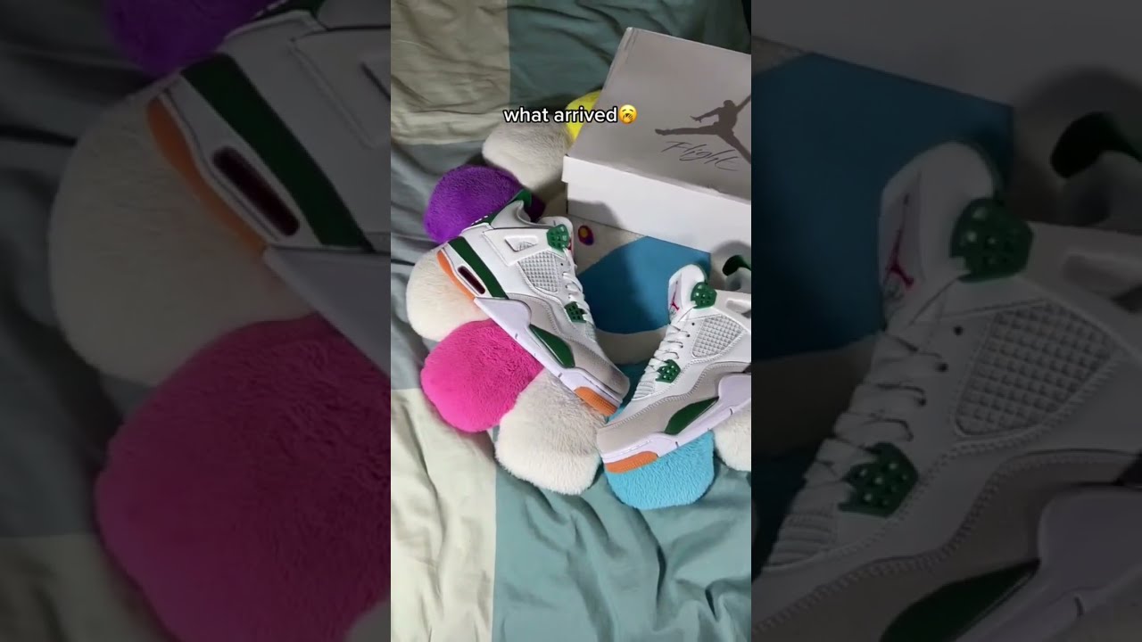  DHgate Jordan 4 SB Pine Green Unboxing Reviewing Sneakers R3ps Fencefinds Shoes A Shorts