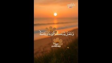 ﴿ومن آياته أن خلق لكم من أنفسكم أزواجا لتسكنوا إليها... ﴾ الروم ٢١ || سعد الغامدي