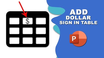 how to add dollar sign in PowerPoint table