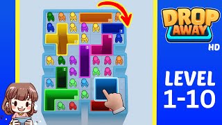 Drop Away Level 1-10 Solution Walkthrough