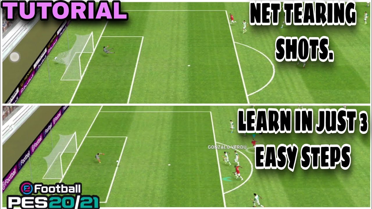 How to score Long Range goal in Pes Mobile 2021•Long Range shooting tutorial•
