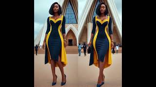 blue-black dresses design for work, church, occasion and outings