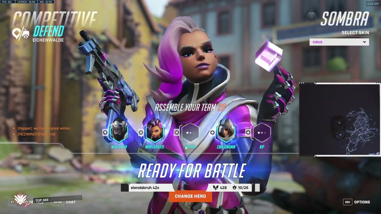 GALE INSANE SOMBRA OVERWATCH 2 SEASON 6 TOP 500 GAMEPLAY