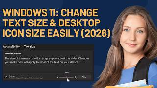 Windows 11: Change Text Size & Desktop Icon Size Easily (2026)