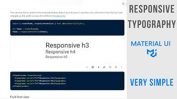 Responsive Typography 2022 (Using Material UI)