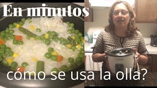 Arroz blanco en minutos en olla arrocera + te enseño como usar ese tipo de ollas