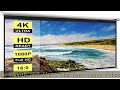 VIVOHOME 80 Inch Manual Pull Down Projector Screen, 16:9 HD Retractable Widescreen Matte for Movie