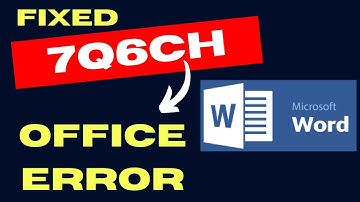 Microsoft Office-fout Er ging iets mis fouttag 7q6ch op Windows 11 / 10 Opgelost