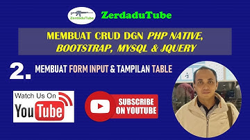 Cara membuat web CRUD dgn PHP Native, Bootstrap, Mysql & Jquery - hobi web programming (Seri2)