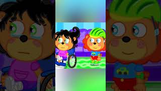 Família Leão Português | Novos patins | Vídeo para crianças | Desenhos Animados