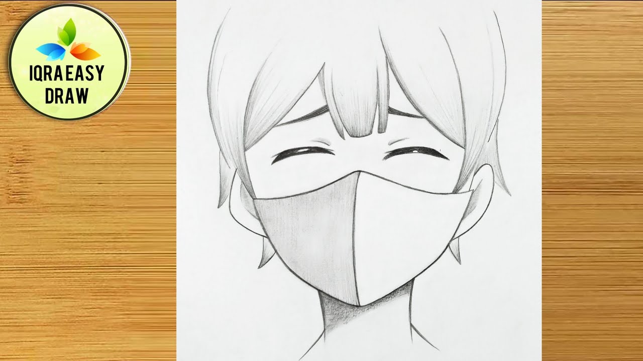 How to draw a Anime Boy with Mask, Pencil sketch for beginner, Easy  drawing, Boy drawing, #Boydrawing #Pencildrawing #Easydrawing #drawing, By Drawingneelu