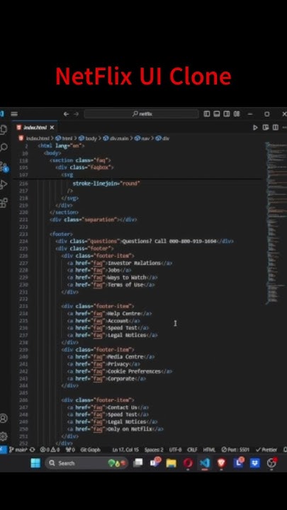 Create Netflix UI Clone using html and CSS | #netflix #clone #coding # ...