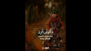 ( وَأُفَوِّضُ أَمۡرِیۤ إِلَى ٱللَّهِۚ إِنَّ ٱللَّهَ بَصِیرُۢ بِٱلۡعِبَادِ)[سورة غافر 44]