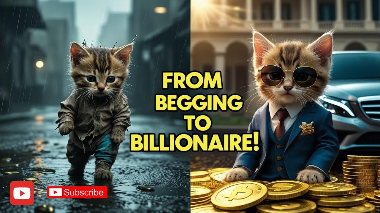 "From Poor Cats to Billionaires! 😿💰 | Heart-Touching Motivational Cat Story (AI Animation)"